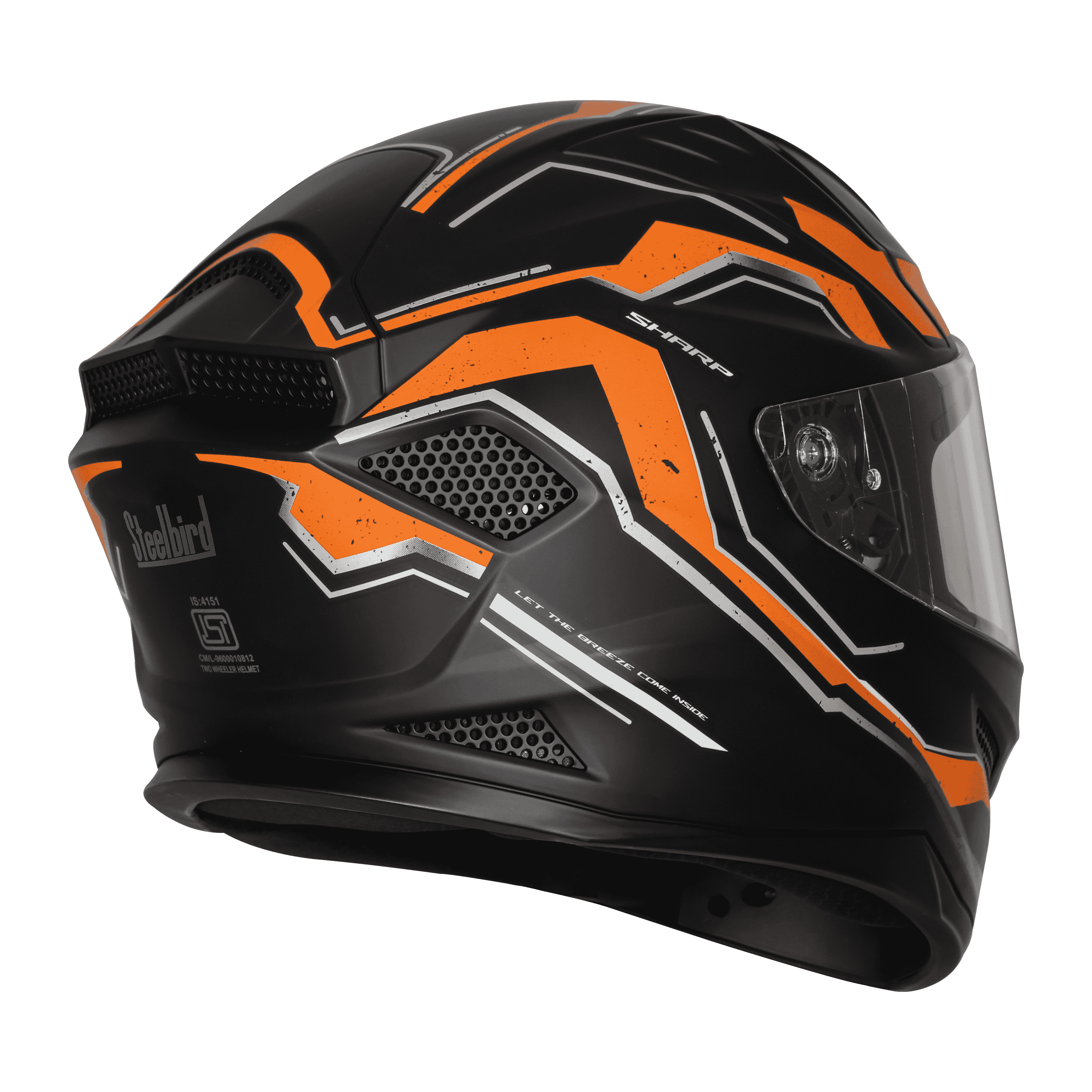 SBH-25 SV SHARP SPIRIT GLOSSY BLACK WITH ORANGE